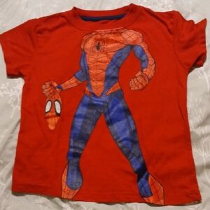 Marvel Spiderman Taking Off His Mask Boys Graphic Tee 4T
